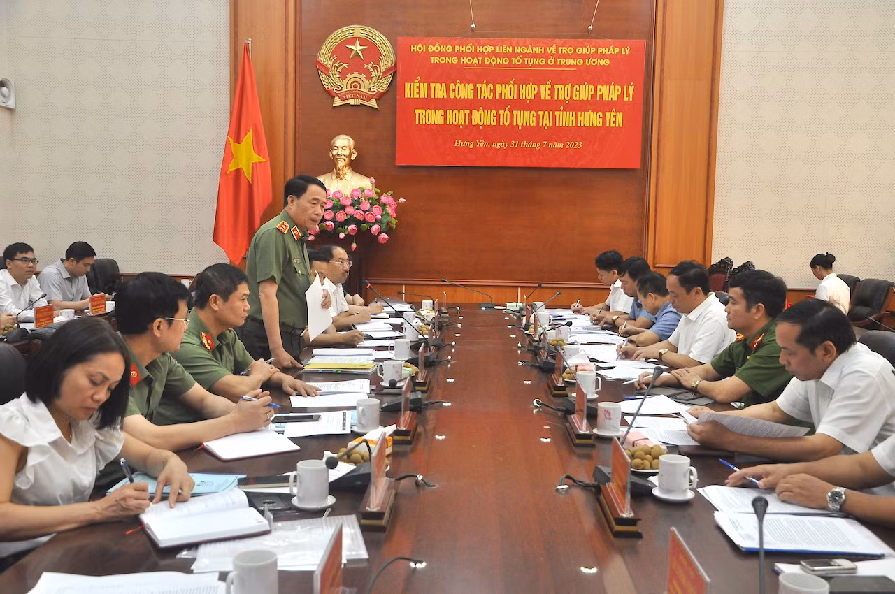 Đoàn công tác của Hội đồng phối hợp liên ngành về trợ giúp pháp lý trong hoạt động tố tụng ở Trung ương làm việc tại tỉnh -0