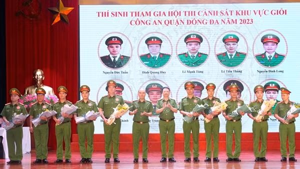 Gần 200 Cảnh&nbsp;sát khu vực quận Đống Đa so tài tại hội thi nghiệp vụ