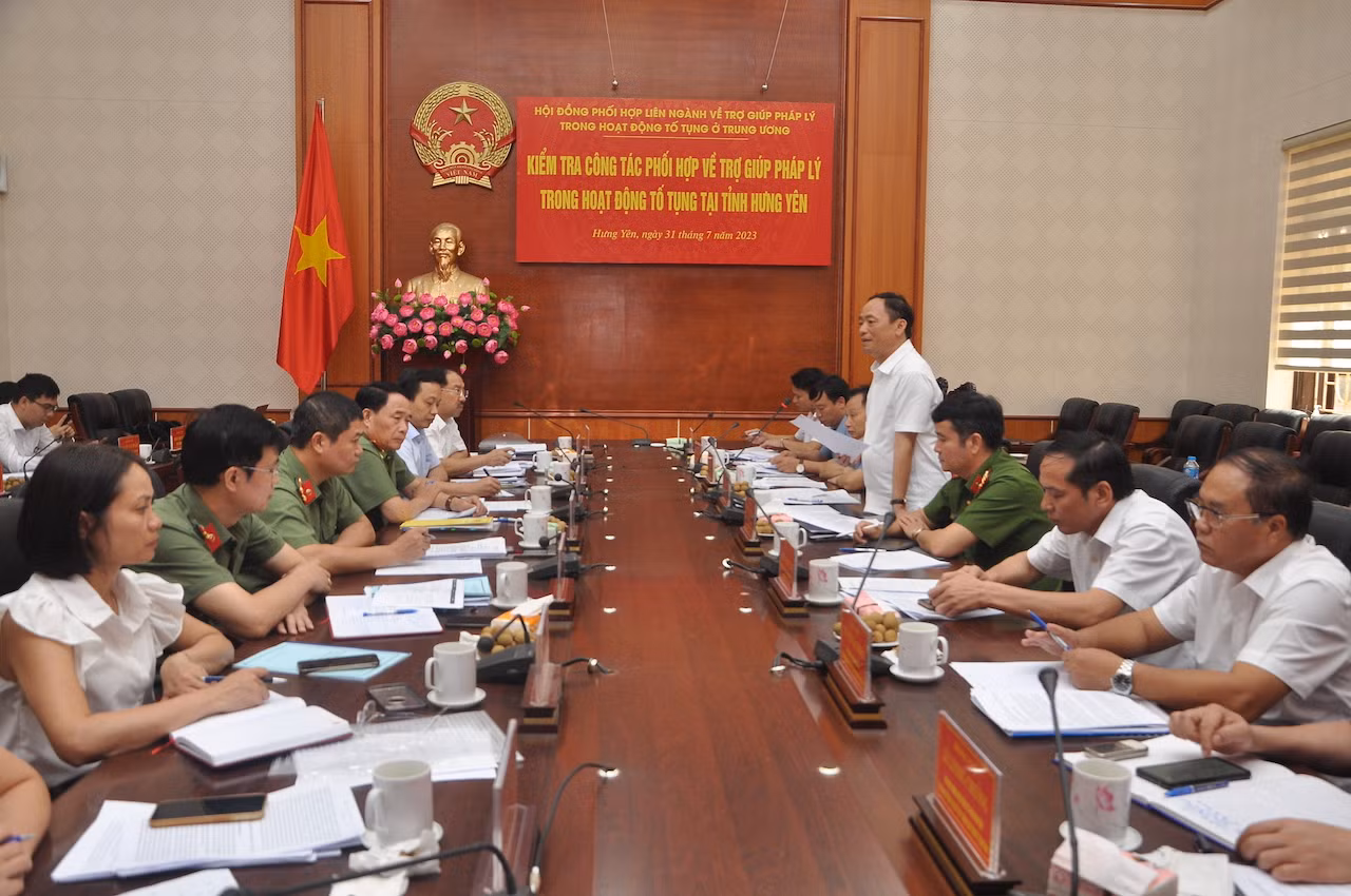 Đoàn công tác của Hội đồng phối hợp liên ngành về trợ giúp pháp lý trong hoạt động tố tụng ở Trung ương làm việc tại tỉnh -0