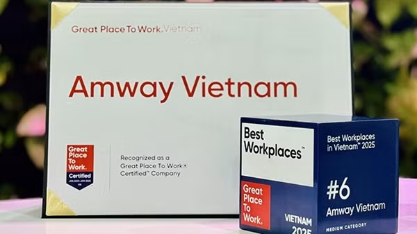 Amway đứng Top 6 “Nơi làm việc xuất sắc hàng đầu Việt Nam 2025"
