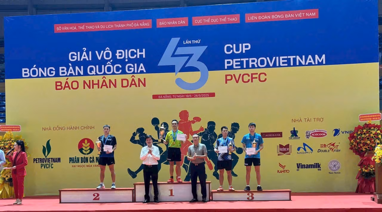 Bóng bàn Công an nhân dân đoạt ba Huy chương Vàng giải vô địch&nbsp;quốc gia -0