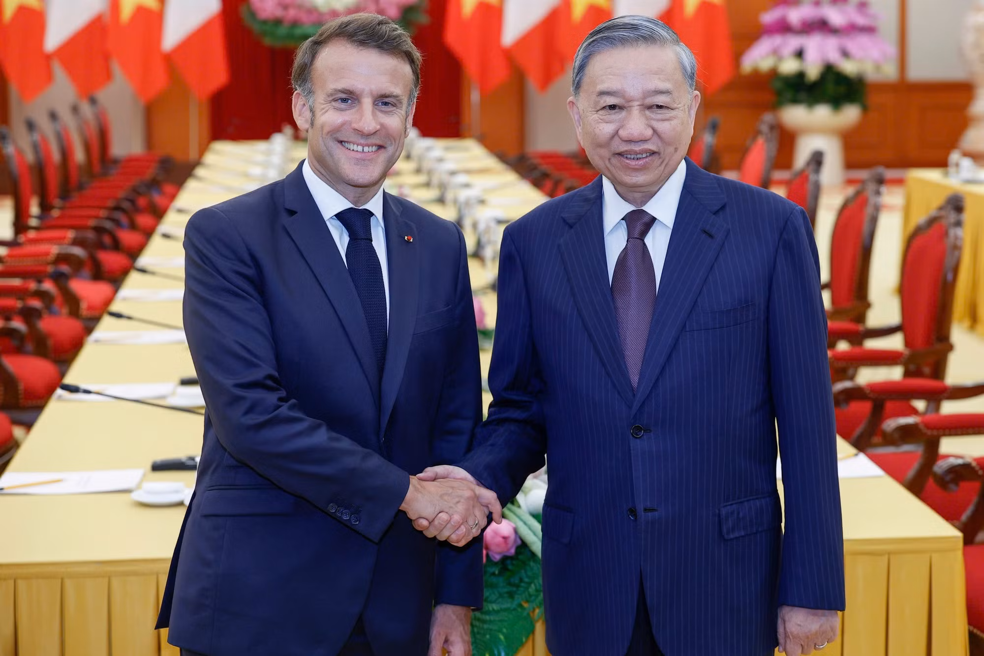 Tổng thống Emmanuel Macron hội kiến Tổng Bí thư Tô Lâm -0
