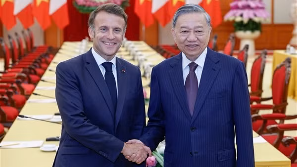 Tổng Bí thư Tô Lâm tiếp Tổng thống Pháp Emmanuel Macron