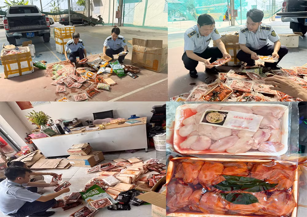 Bắt giữ gần 1 tạ thực phẩm không rõ nguồn gốc -0