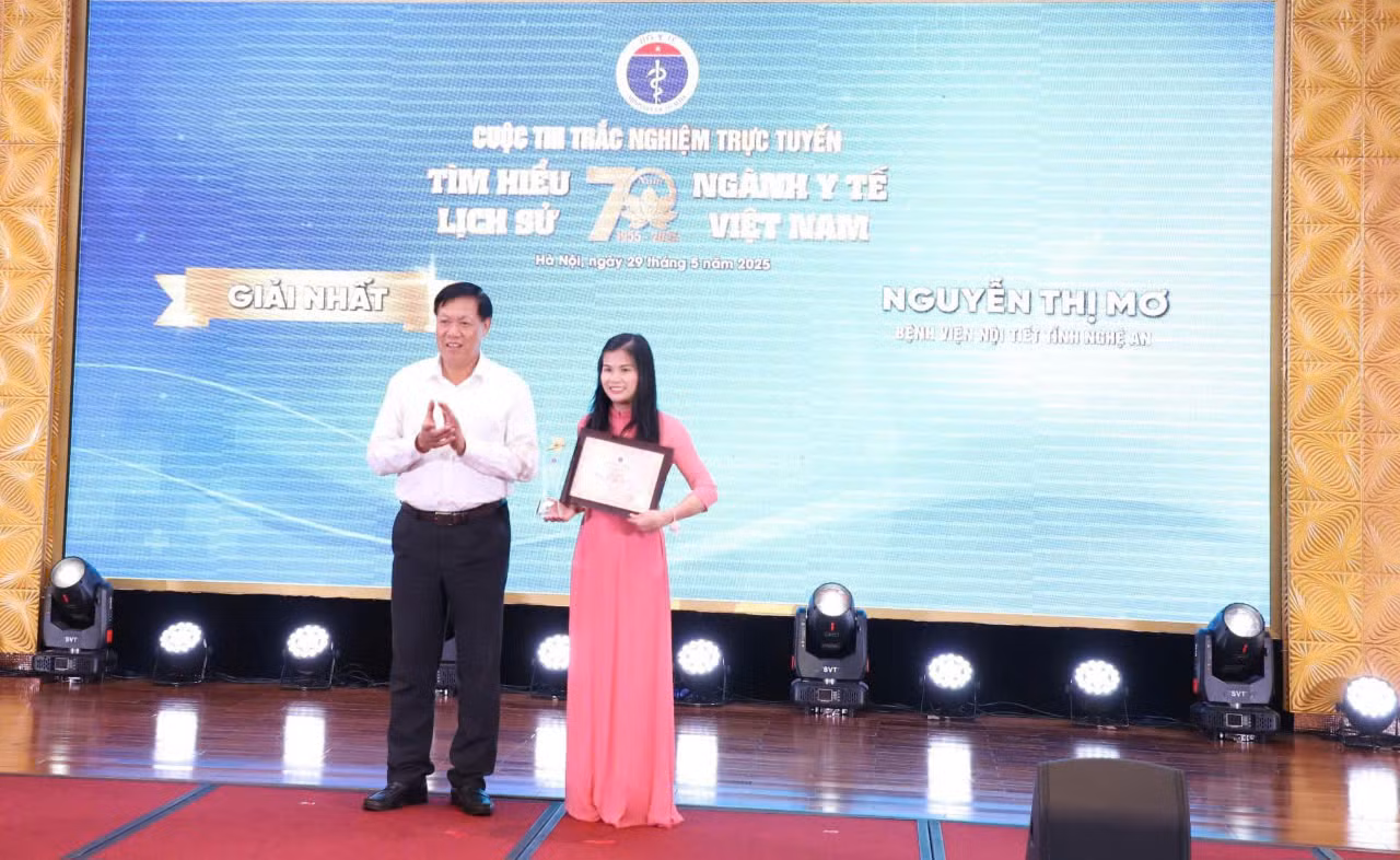 Trao giải Cuộc thi trắc nghiệm tìm hiểu lịch sử 70 năm ngành Y tế Việt Nam -0