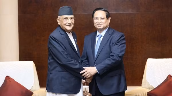 Thủ tướng Phạm Minh Chính hội kiến Thủ tướng Nepal Khadga Prasad Sharma Oli