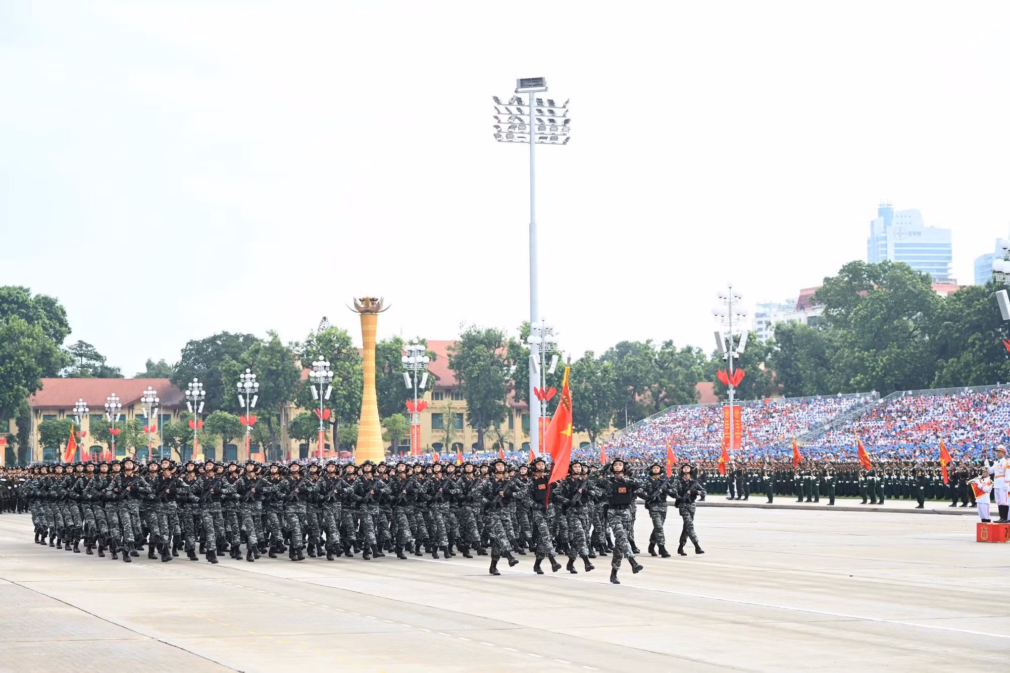 Cận cảnh các khối diễu binh hùng hậu của lực lượng CAND tại Lễ tổng duyệt A80 -4