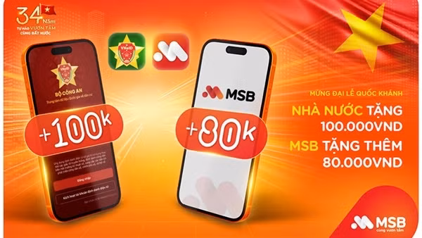 Nhận quà tới 180.000 đồng khi khách hàng liên kết VNeID cùng MSB