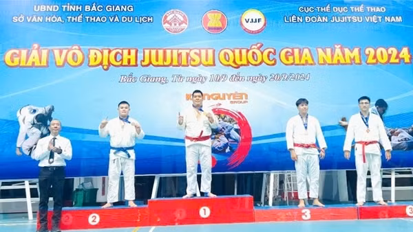 Đoàn Jujitsu CAND giành thành tích cao tại giải Vô địch Jujitsu quốc gia năm 2024