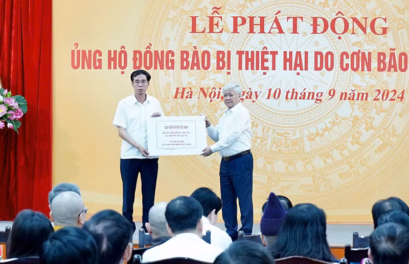 BHXH Việt Nam phát động ủng hộ đồng bào bị thiệt hại do cơn bão số 3 gây ra -0