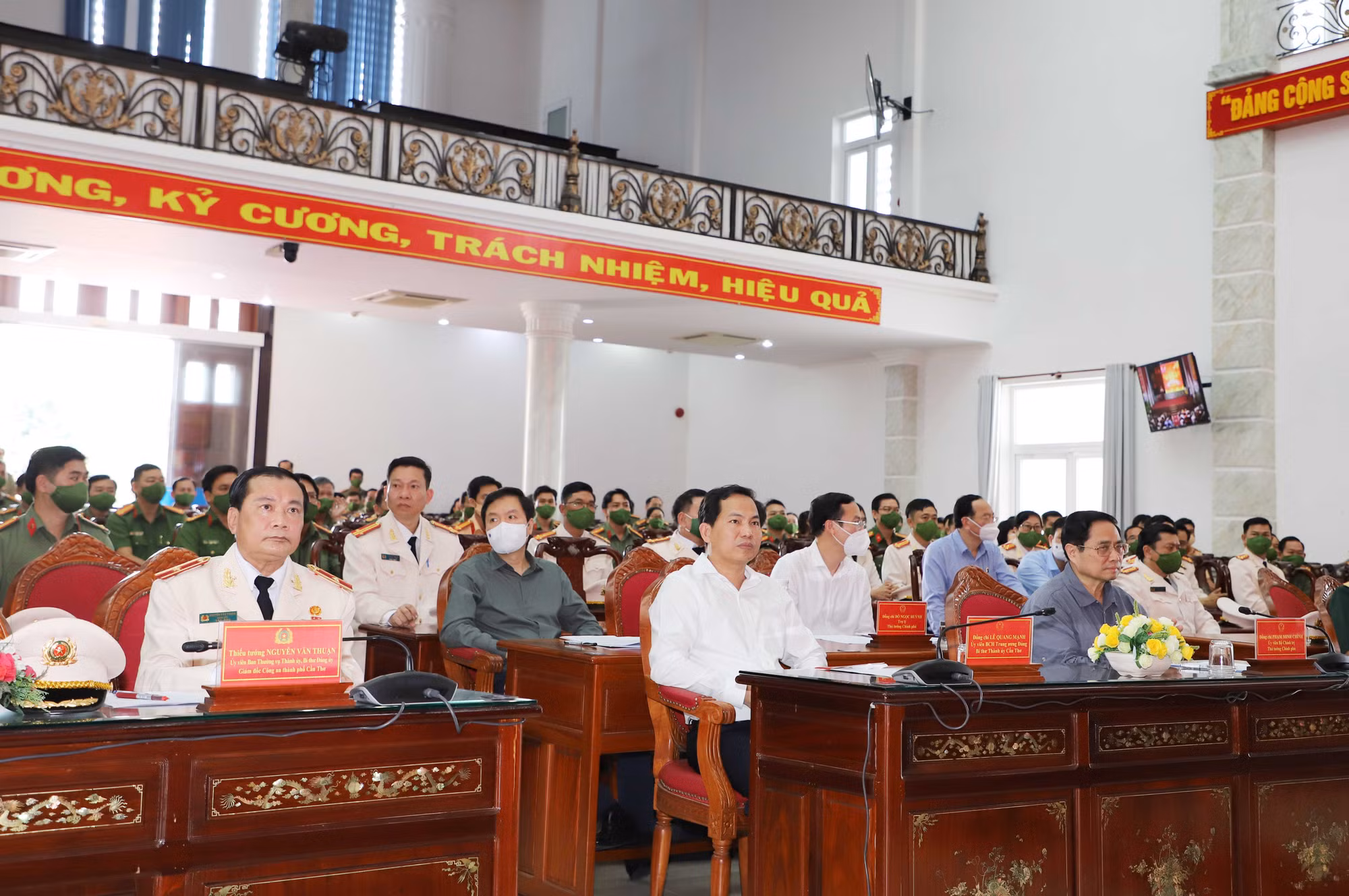Thủ tướng Phạm Minh Chính thăm, làm việc với Công an TP Cần Thơ -0