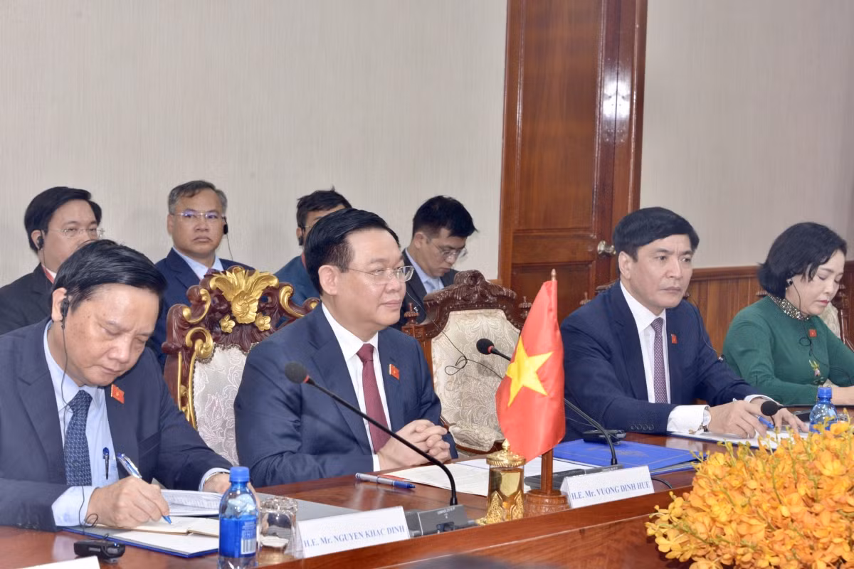 Chủ tịch Quốc hội Việt Nam và Campuchia hội đàm, ký kết thỏa thuận hợp tác -0