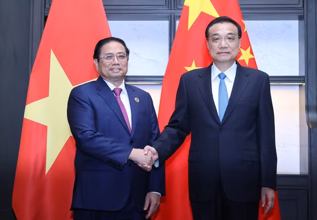 Thủ tướng Phạm Minh Chính hội kiến Thủ tướng Trung Quốc Lý Khắc Cường -0