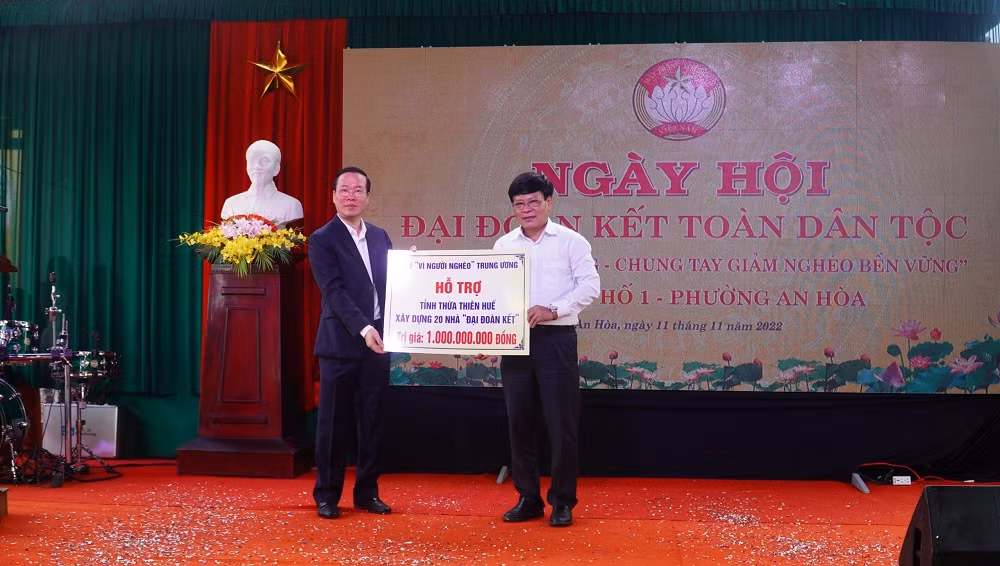 Đồng chí Thường trực Ban Bí thư Võ Văn Thưởng dự Ngày hội Đại đoàn kết tại Thừa Thiên-Huế -0