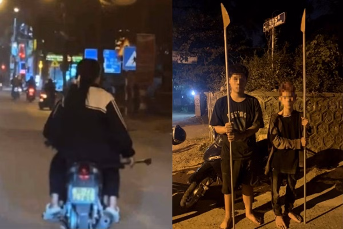 Ngăn chặn nhiều nhóm thiếu niên mang hung khí đi giải quyết mâu -0