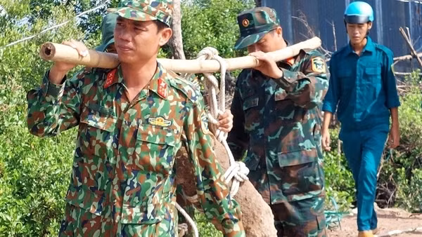 Trà Vinh xử lý quả bom 112 kg tại huyện Duyên Hải