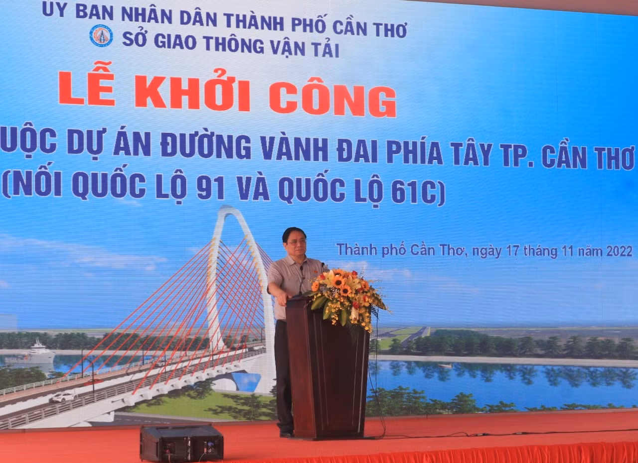 Thủ tướng dự lễ khởi công đường vành đai phía Tây Cần Thơ -0