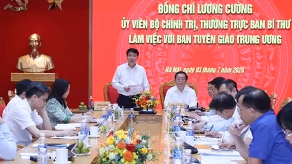 Thường trực Ban Bí thư thăm, làm việc với Ban Tuyên giáo Trung ương