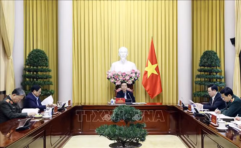 Phiên họp thứ tư Hội đồng Quốc phòng và An ninh nhiệm kỳ 2021 - 2026 -0