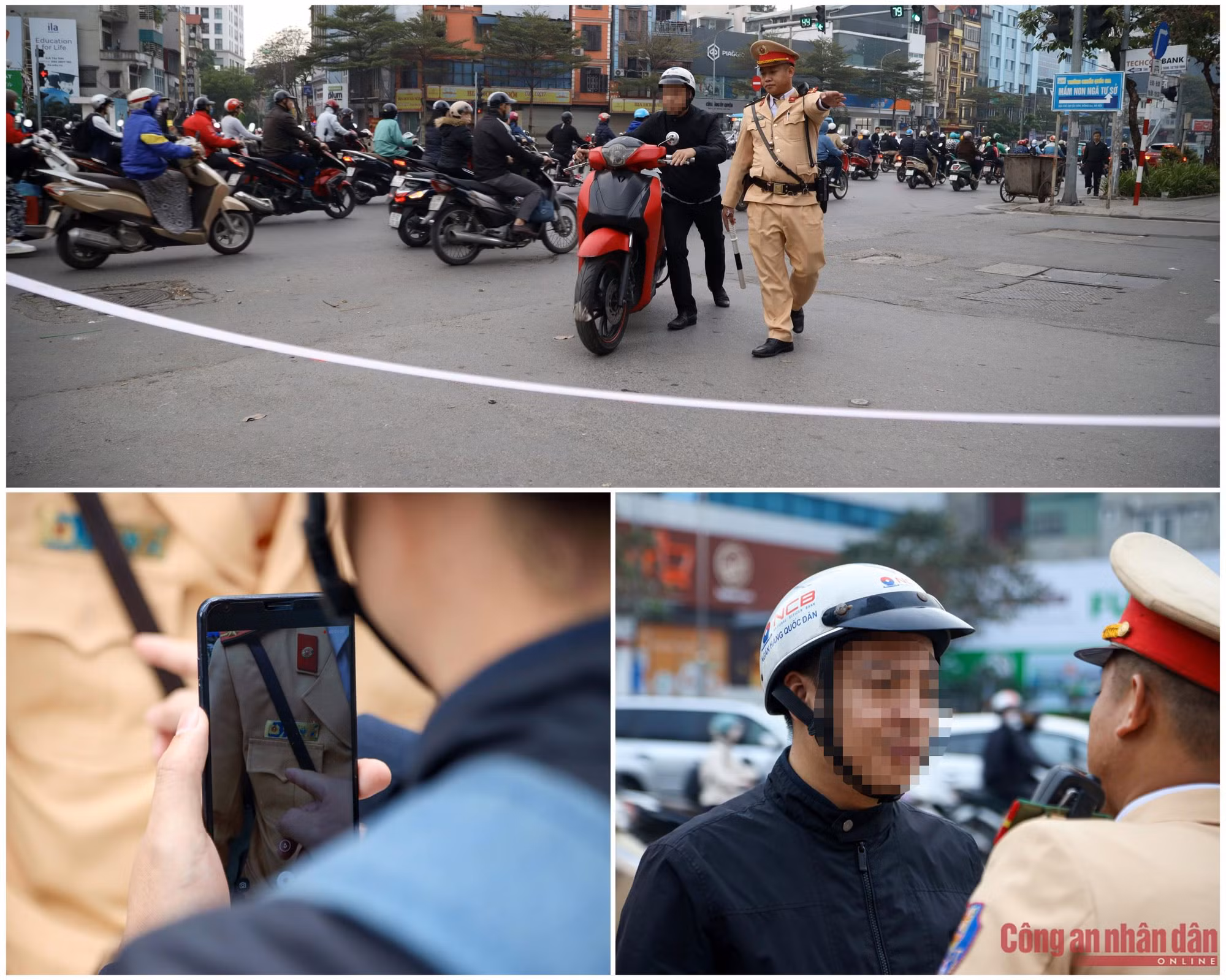 Tùy tiện đi ngược chiều, hàng loạt tài xế bị lập biên bản -0