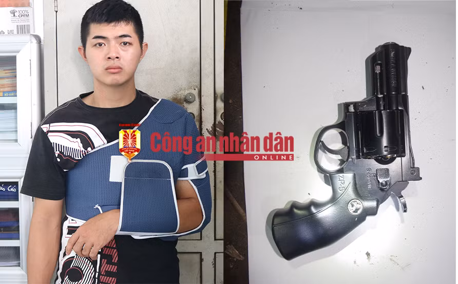 Mang súng đi trả thù, không gặp đối thủ nên bắn lên nóc nhà cảnh cáo -0