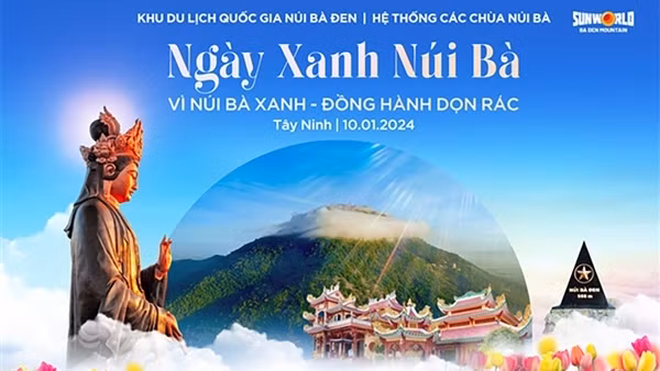 Khởi động chiến dịch Ngày Xanh Núi Bà: Phật tử chung tay làm sạch Núi Bà Đen