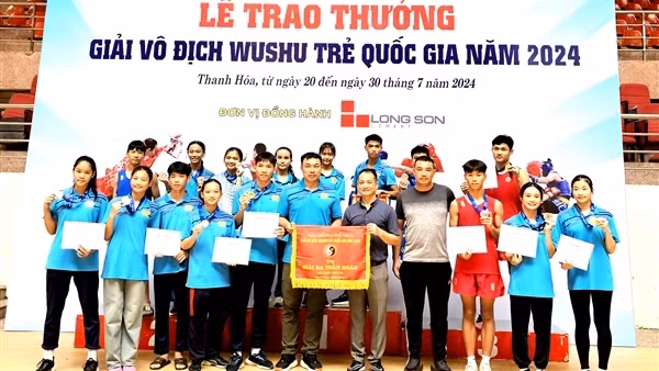 Đoàn thể thao CAND giành giải Ba toàn đoàn Giải vô địch trẻ Wushu toàn quốc năm 2024