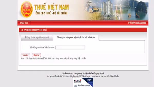 Tổng cục Thuế bị giả mạo website