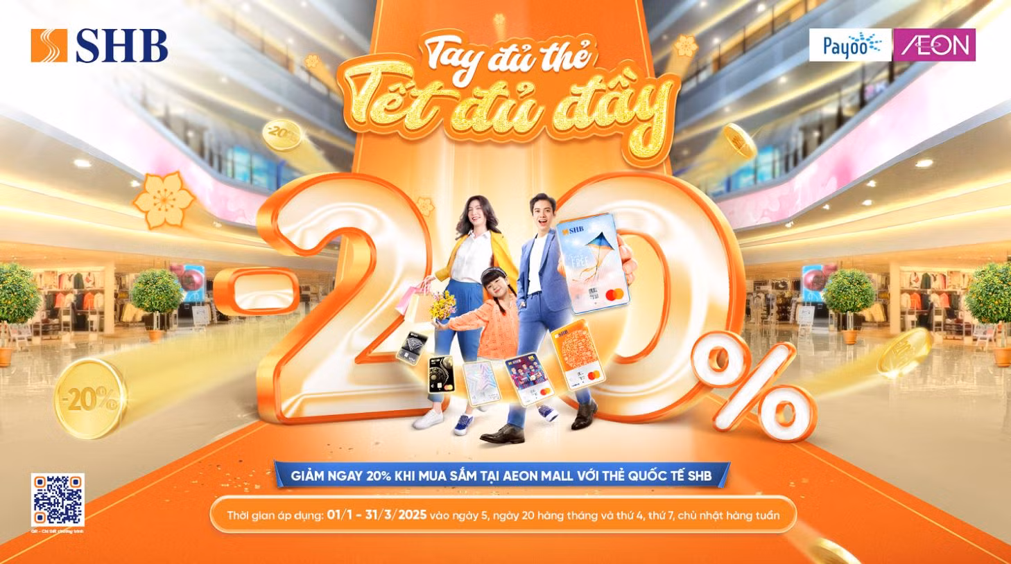 Siêu ưu đãi tại Aeon Mall dành cho chủ thẻ quốc tế SHB -0