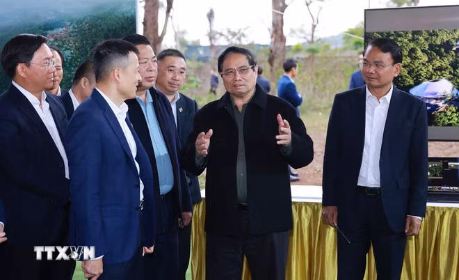 Thủ tướng Phạm Minh Chính thăm, khảo sát các dự án trọng điểm của tỉnh Vĩnh Phúc -0