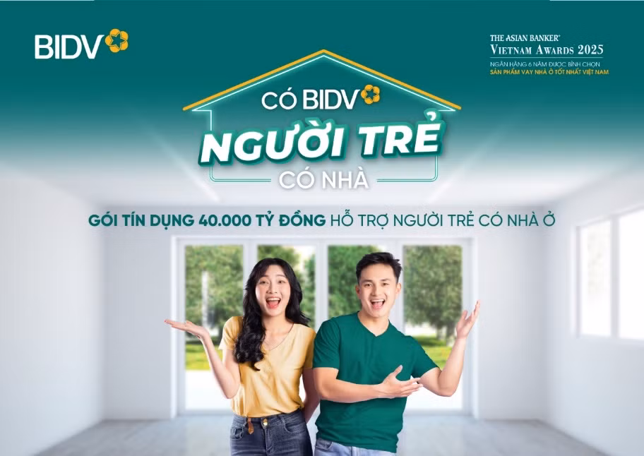 BIDV triển khai gói tín dụng 40.000 tỷ đồng hỗ trợ người trẻ có nhà -0