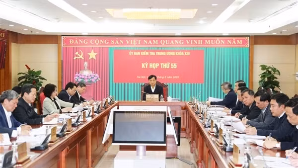 Thông cáo báo chí Kỳ họp thứ 55 của Ủy ban Kiểm tra Trung ương