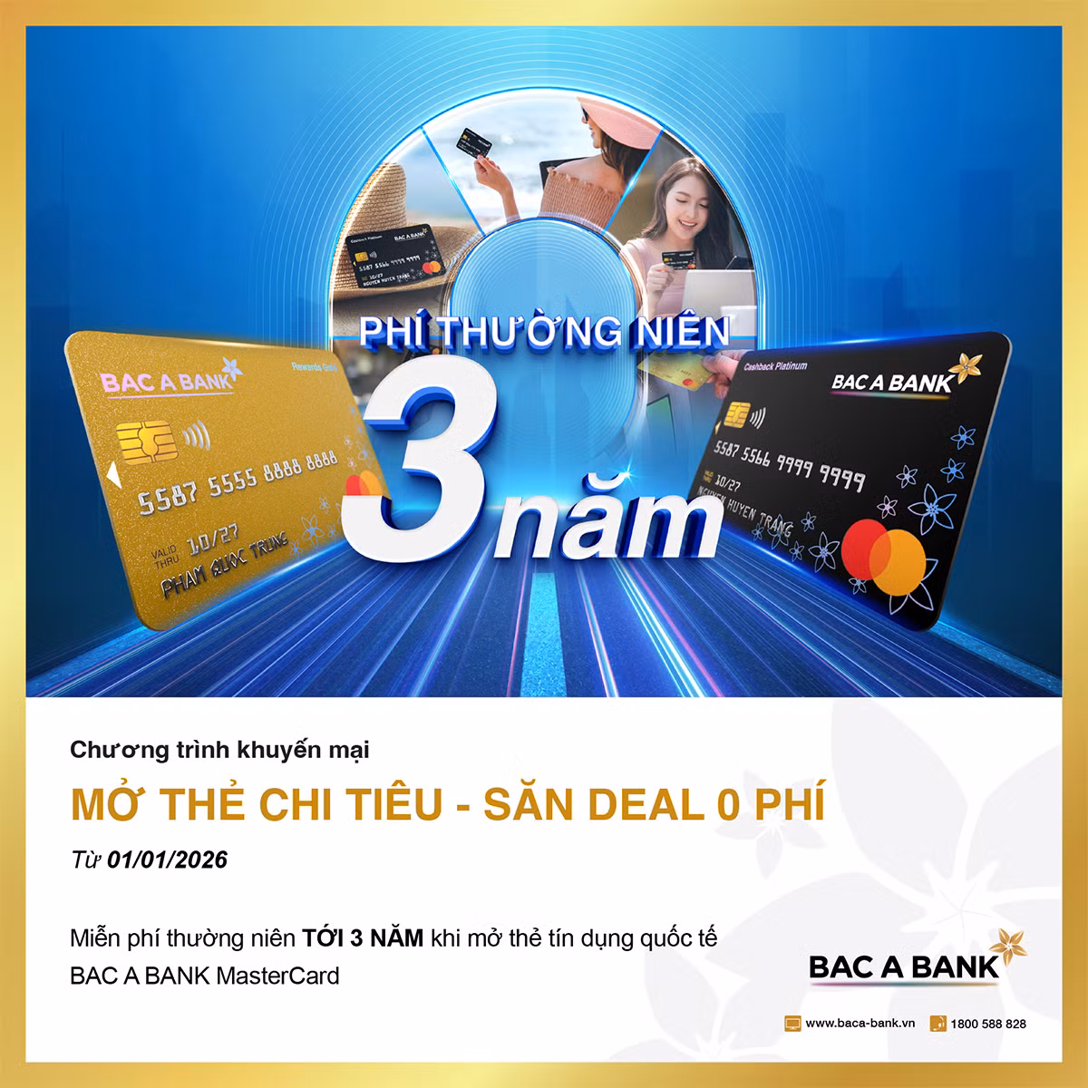 BAC A BANK tung ưu đãi thẻ tín dụng “0 phí”, đón làn sóng chi tiêu đầu năm 2026 -0