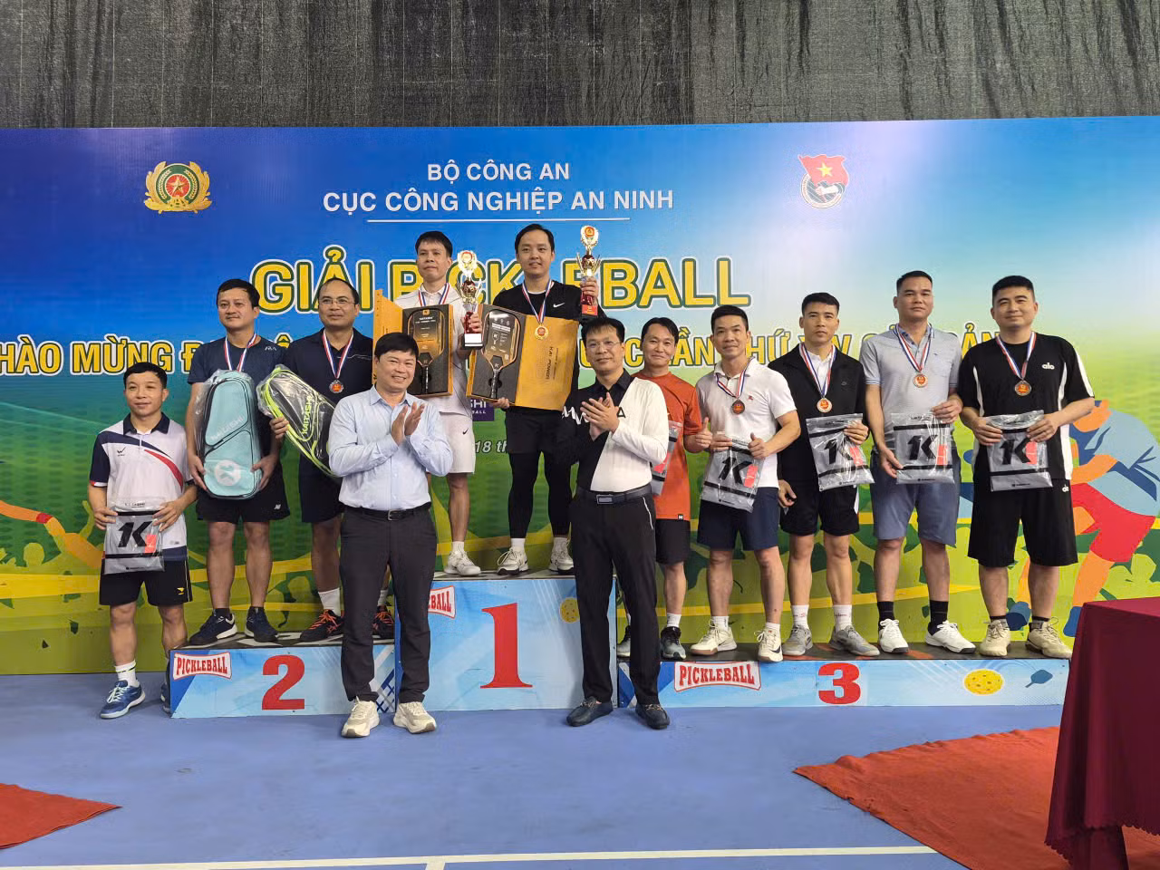 Sôi nổi Giải Pickleball chào mừng Đại hội Đảng lần thứ XIV do Cục Công nghiệp an ninh tổ chức -0