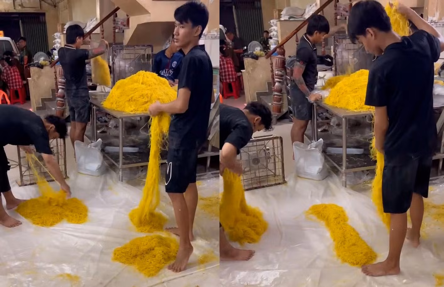 Bắt giam chủ cơ sở Châu Phát cùng 3 nhân viên sản xuất 800 tấn mì trộn hóa chất -0