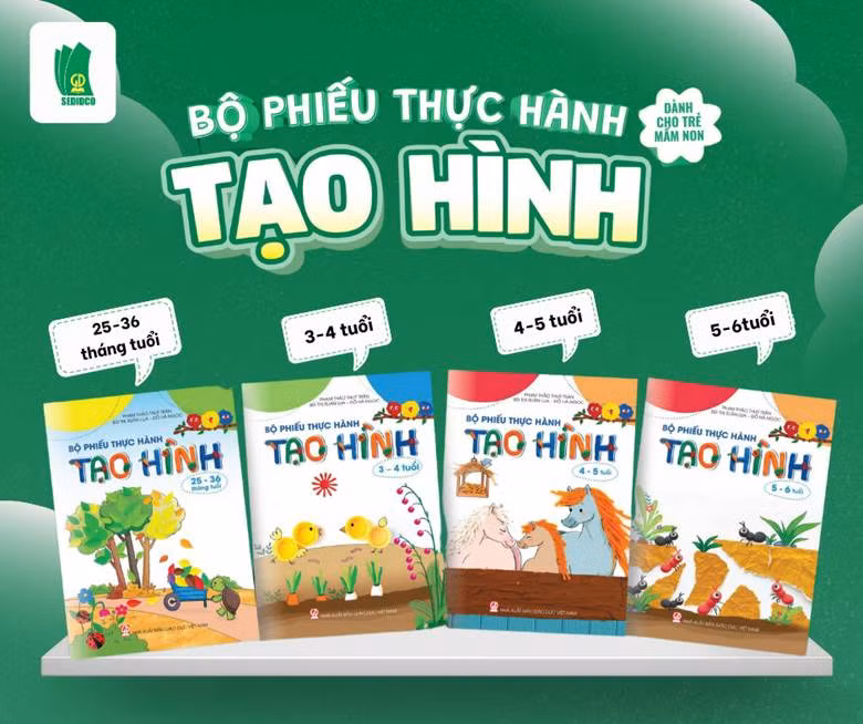 Bộ phiếu thực hành tạo hình cho trẻ mầm non – Cùng trẻ sáng tạo toàn diện -0