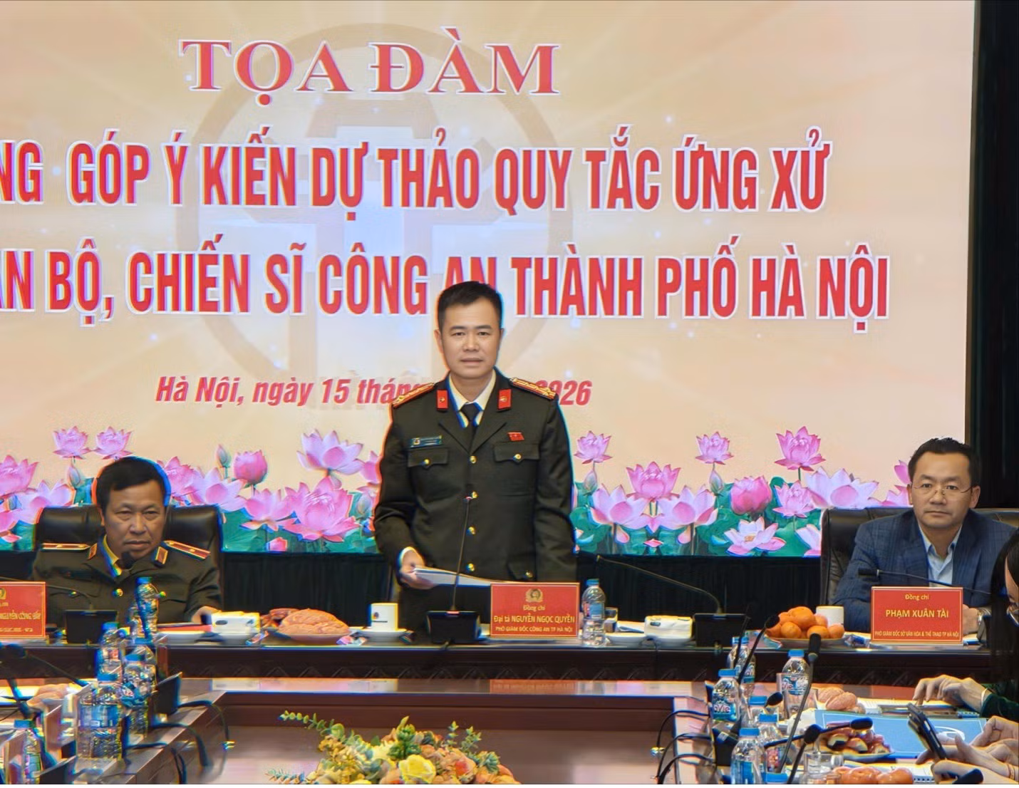 Công an TP&nbsp;Hà Nội tổ chức Tọa đàm đóng góp ý kiến Dự thảo Quy tắc ứng xử của cán bộ, chiến sĩ -0