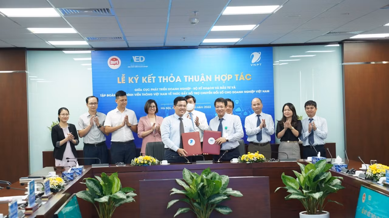 VNPT và Cục phát triển doanh nghiệp (Bộ Kế hoạch và Đầu tư) ký thoả thuận hợp tác -1