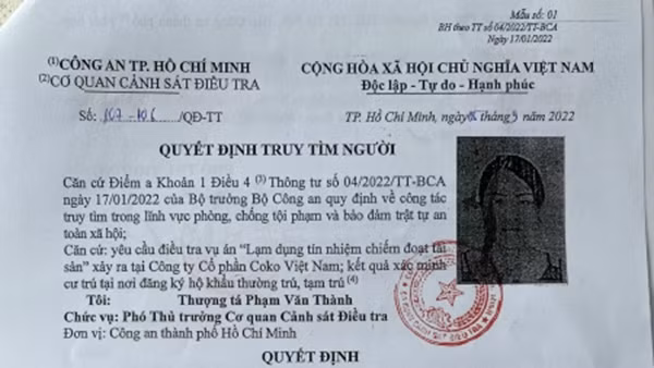Truy tìm người liên quan trong vụ án chiếm đoạt tài sản