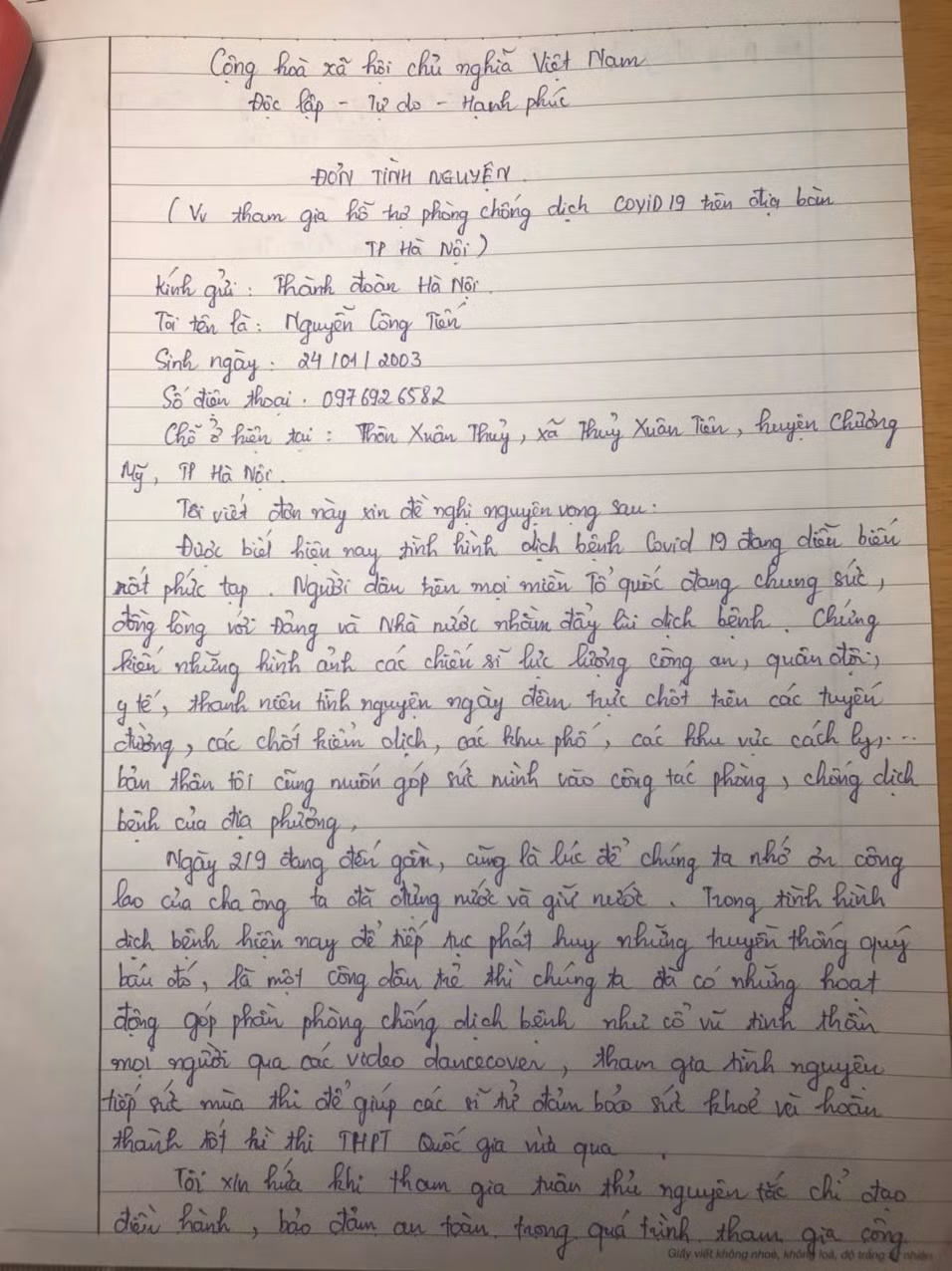 Những lá đơn tình nguyện kể chuyện -0
