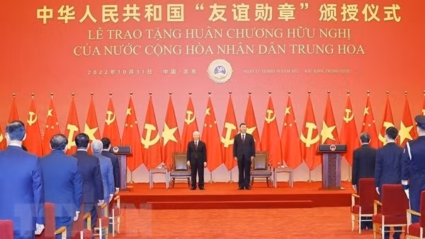 Trung Quốc trao tặng Tổng Bí thư Nguyễn Phú Trọng Huân chương Hữu nghị