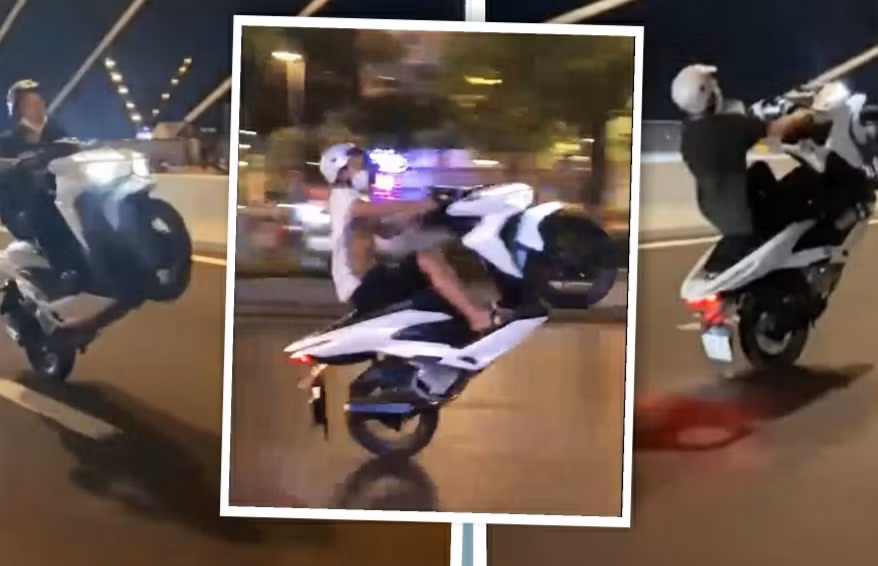 Bốc đầu biểu diễn quay tiktok bị “bốc” về phường -0