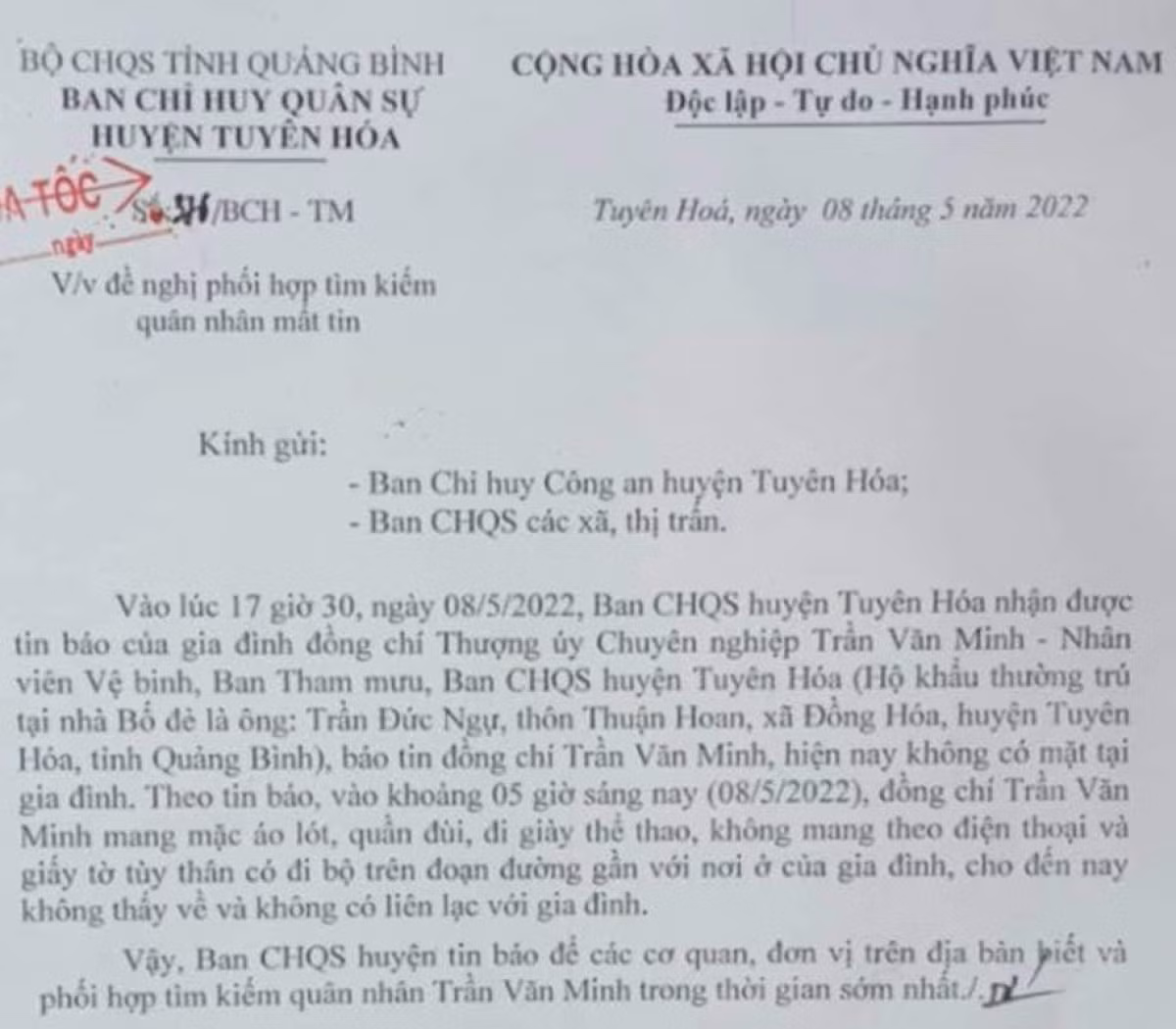 Nỗ lực tìm kiếm quân nhân nghi mất tích bí ẩn -0