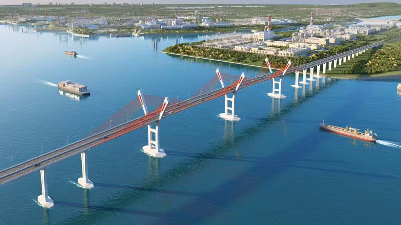 Phó Thủ tướng Lê Văn Thành phát lệnh khởi công cầu 2.000 tỷ đồng nối Hải Phòng với Quảng Ninh -0