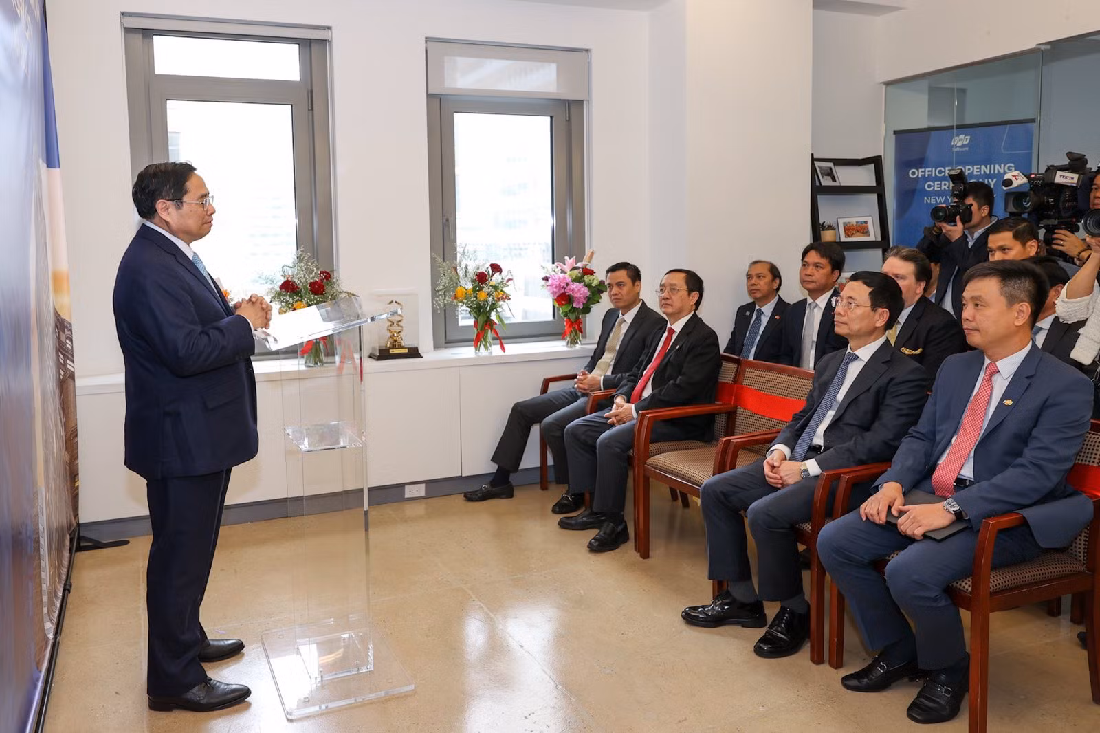 Thủ tướng Phạm Minh Chính dự Lễ khai trương Văn phòng FPT Software tại New York, Mỹ -0