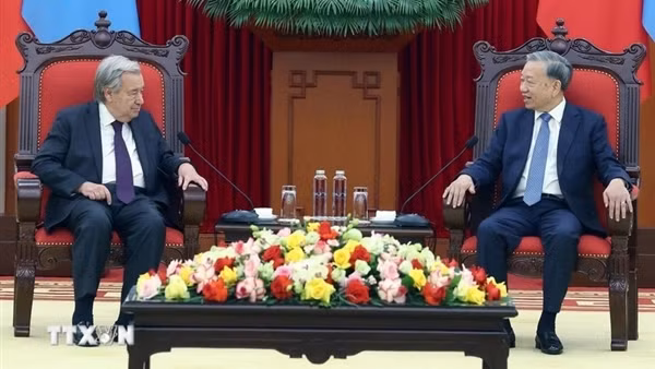 Tổng Bí thư Tô Lâm tiếp Tổng Thư ký Liên hợp quốc António Guterres