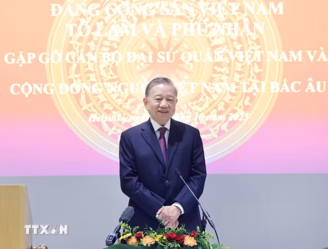 Tổng Bí thư Tô Lâm gặp gỡ cán bộ ĐSQ Việt Nam và cộng đồng người Việt tại Bắc Âu -0
