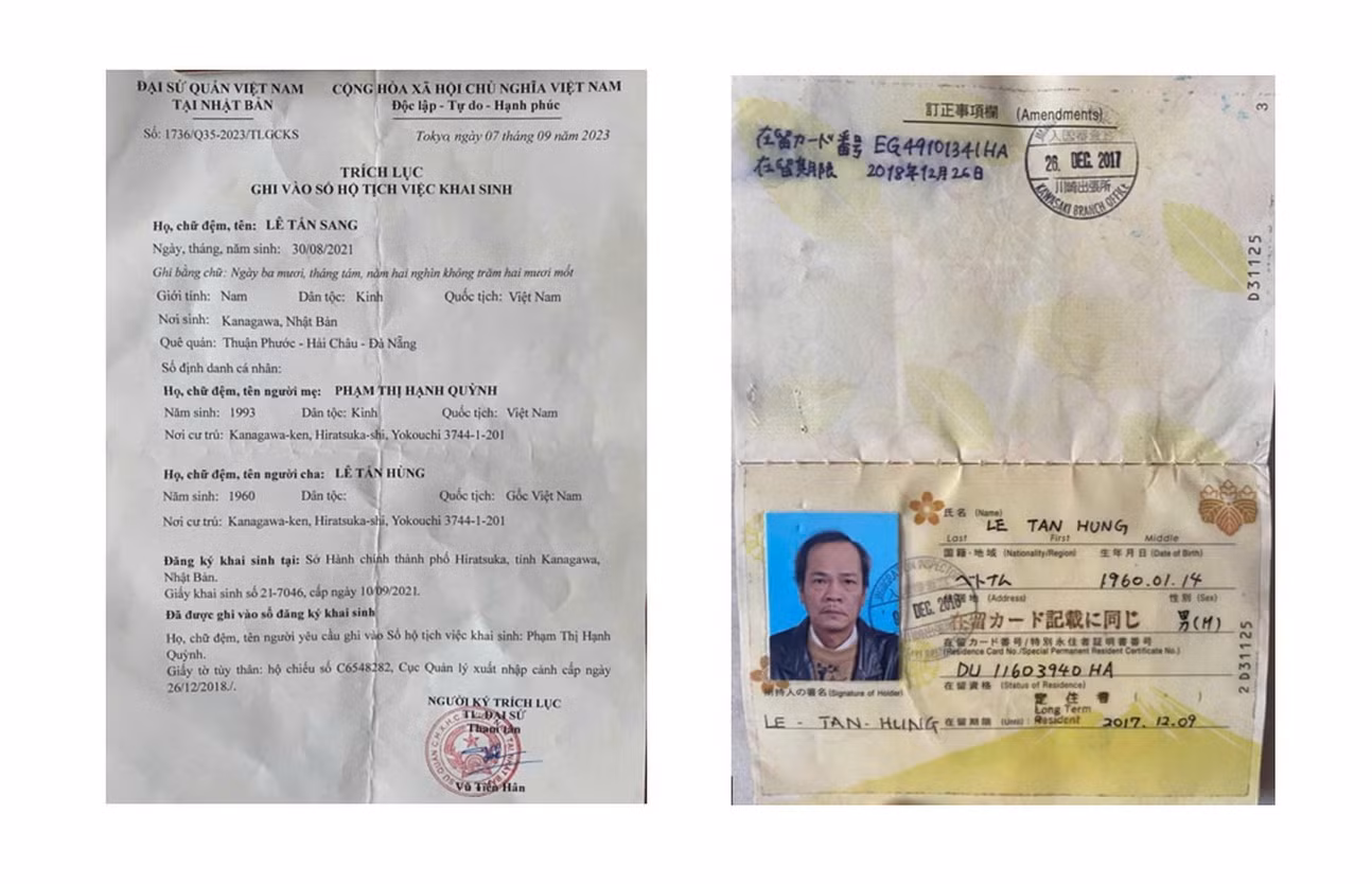  Một bé trai 4 tuổi bị bỏ rơi cùng trích lục khai sinh do Đại sứ quán Việt Nam tại Nhật Bản cấp -0