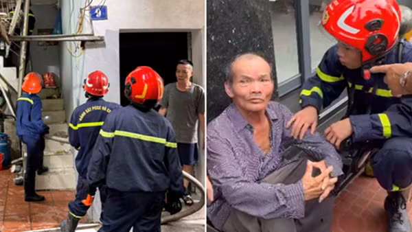 Người đàn ông 70 tuổi được Cảnh sát cứu thoát khỏi đám cháy