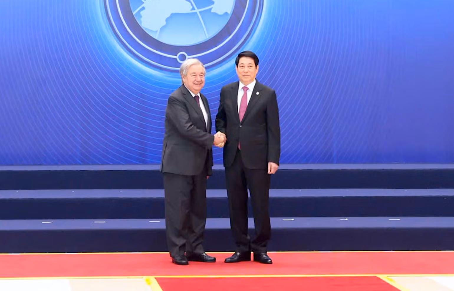 Chủ tịch nước Lương Cường chủ trì Lễ đón các Trưởng đoàn dự Lễ mở ký Công ước Hà Nội -0